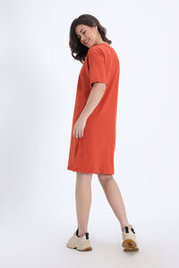 Zivame Donald Duck Knit Cotton Loungewear Dress - Mars Red — thumbnail 4